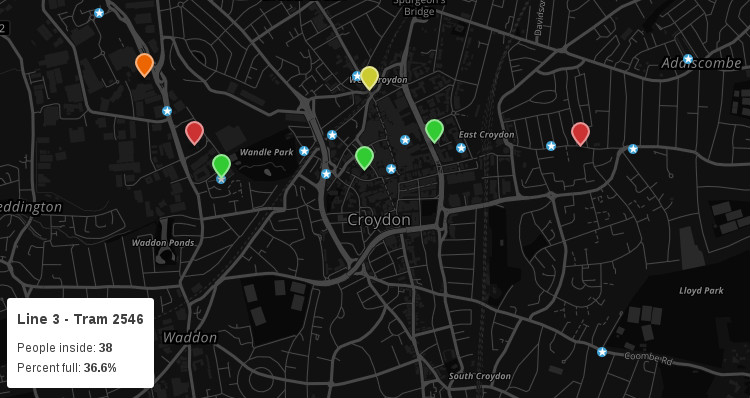 Travel for London tram visualisation - HackTrain 3.0